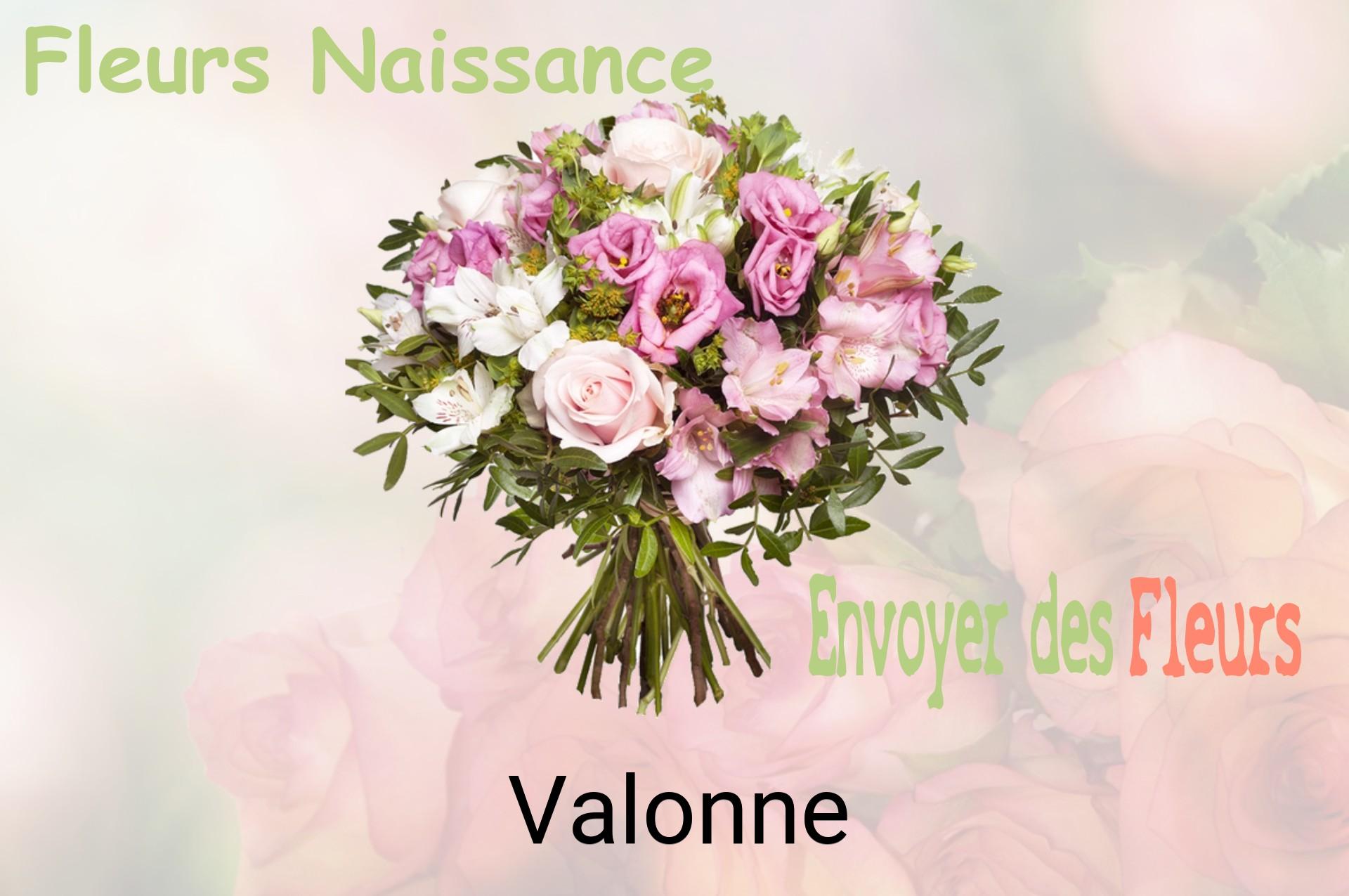 Bouquet de fleurs de naissance livré à Valonne